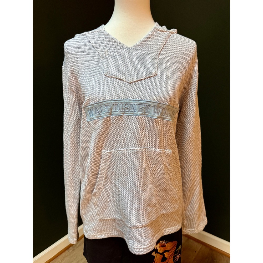Walt Disney World Textured Light Blue Hoodie‎ Women's Size M